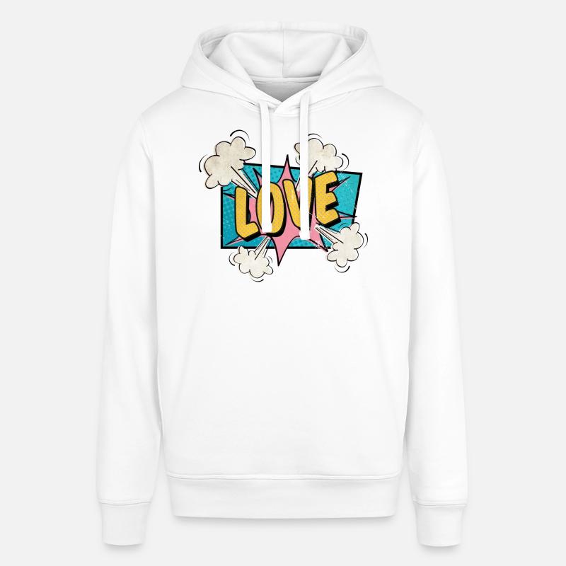 Love exploding BD style amoureux - Sweat à capuche SOUNDER Stanley/Stella Unisexe - blanc