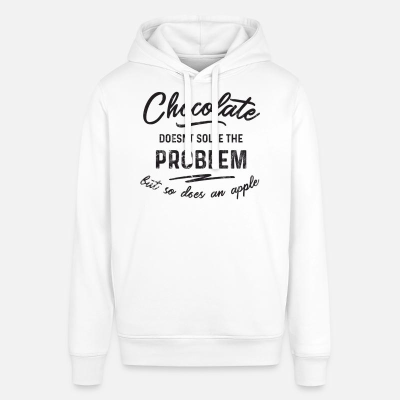 Chocolate doesn't solve the problem - Stanley/Stella SOUNDER Unisex Hoodie - white