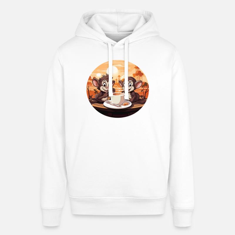 Monkey Brew Coffee Impression d’art - Sweat à capuche SOUNDER Stanley/Stella Unisexe - blanc
