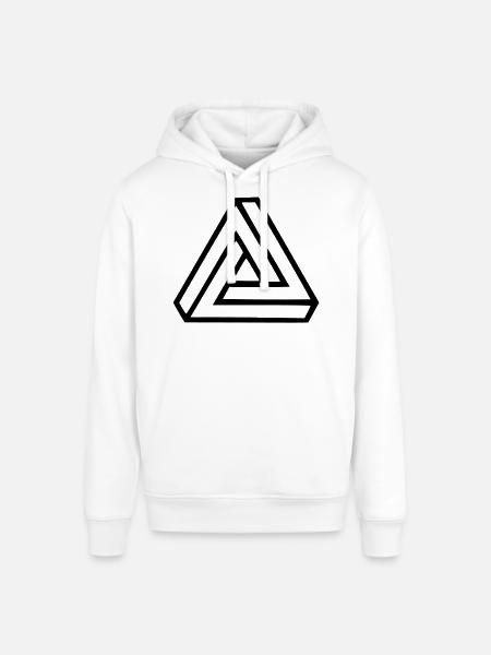Triangle Visual Illusion - Stanley/Stella SOUNDER Unisex Hoodie - white