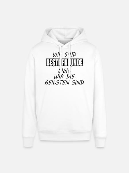 Beste Freunde - Stanley/Stella Unisex Hoodie SOUNDER - Weiß
