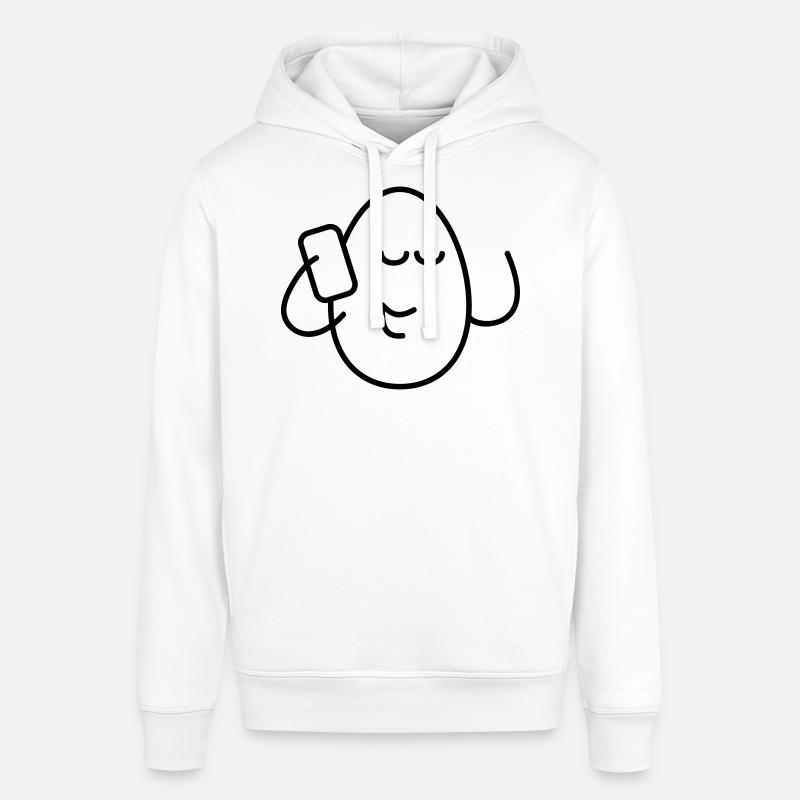 Oeuf avec téléphone-EiPhone - Sweat à capuche SOUNDER Stanley/Stella Unisexe - blanc