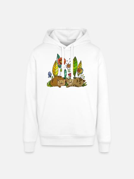 Cats - Stanley/Stella SOUNDER Unisex Hoodie - white