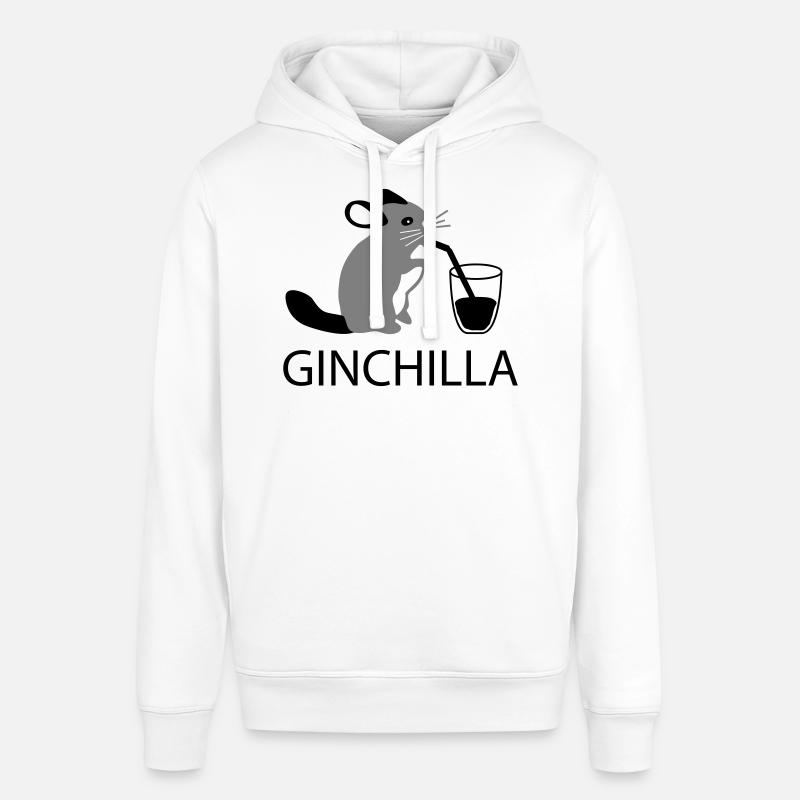 ginchilla - Gin et de refroidissement - Sweat à capuche SOUNDER Stanley/Stella Unisexe - blanc