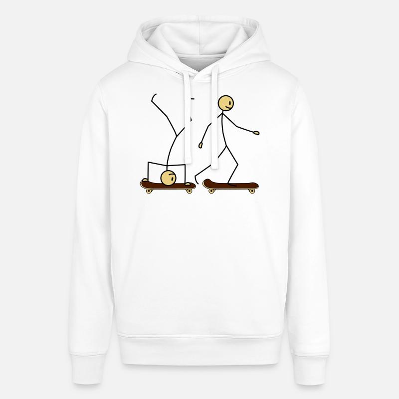 Skateboard Fun - Bluza z kapturem typu unisex Stanley/Stella SOUNDER - biały