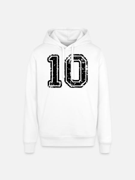 10 - Nummer - Stanley/Stella Unisex Hoodie SOUNDER - Weiß