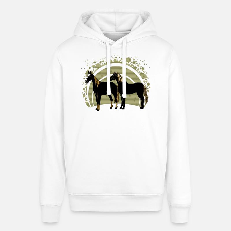 Les chevaux - Sweat à capuche SOUNDER Stanley/Stella Unisexe - blanc