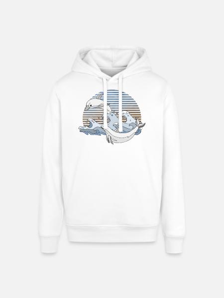 Dauphins - Sweat à capuche SOUNDER Stanley/Stella Unisexe - blanc