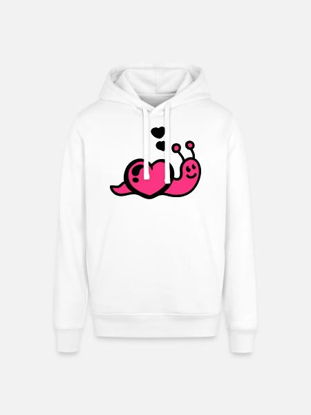 Heart worm - Stanley/Stella SOUNDER Unisex Hoodie - white