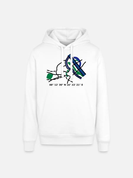 Vienna Vienna city map - Stanley/Stella SOUNDER Unisex Hoodie - white