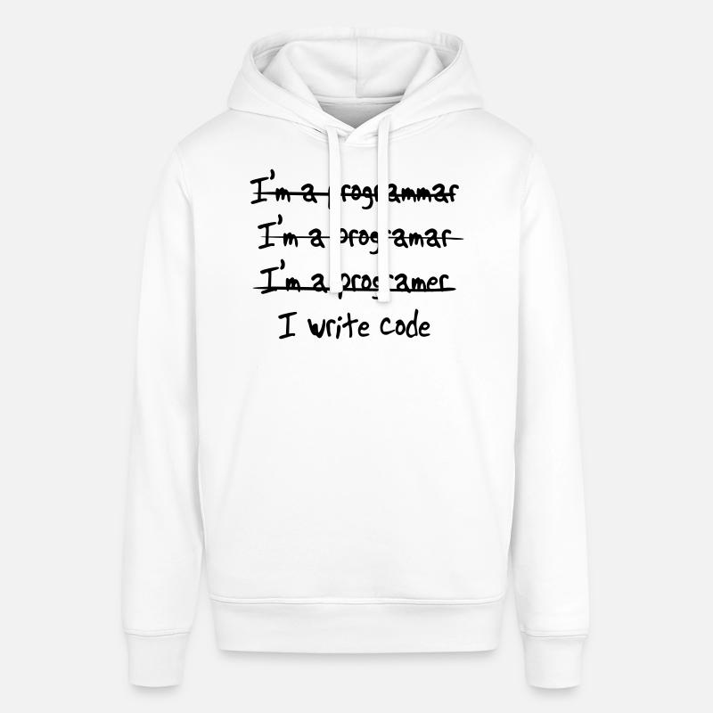 I'm programmer. I write code - Stanley/Stella SOUNDER Unisex Hoodie - white