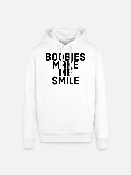 Boobies make me smile - Stanley/Stella SOUNDER Unisex Hoodie - white