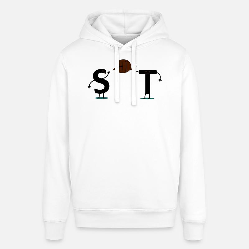 shit - Felpa con cappuccio unisex SOUNDER di Stanley/Stella - bianco