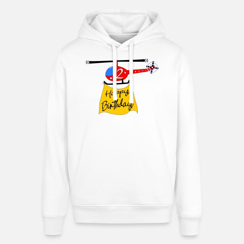 Hélicoptère Joyeux anniversaire 2 - Sweat à capuche SOUNDER Stanley/Stella Unisexe - blanc