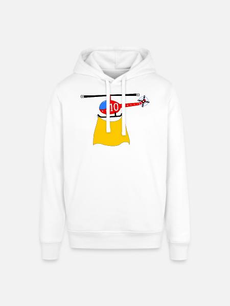 Helicopter Birthday 10 - Stanley/Stella SOUNDER Unisex Hoodie - white