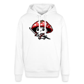 8bit Mushroom Samurai - Stanley/Stella SOUNDER Unisex Hoodie - white - Front - Alina (178cm) & Michal (187cm)