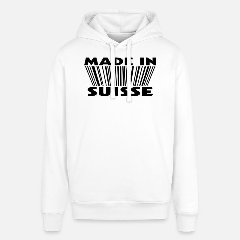 Made in suisse 3D code - Sweat à capuche SOUNDER Stanley/Stella Unisexe - blanc