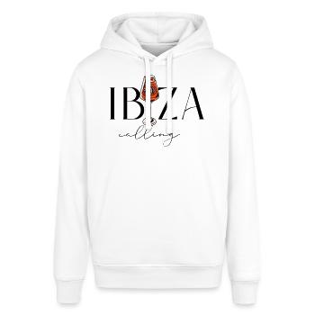Ibiza Calling - Cocktail - Enterrement de vie de garçon - Sweat à capuche SOUNDER Stanley/Stella Unisexe - blanc - Devant - Alina (178cm) & Michal (187cm)