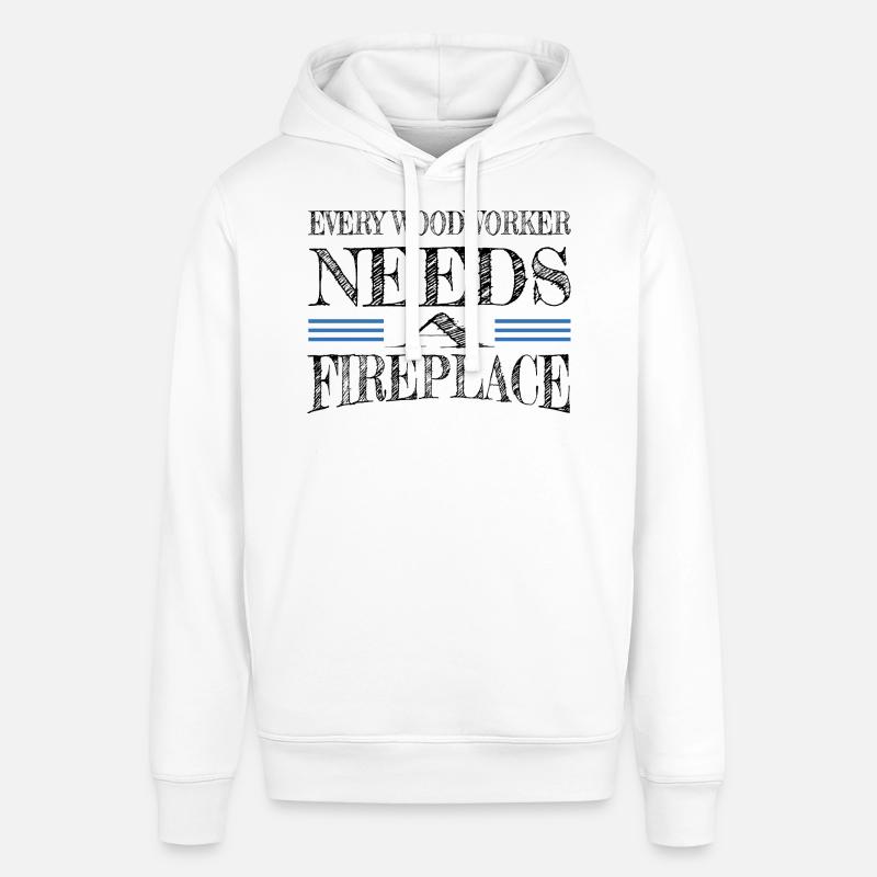 Devis Construction Charpentier Charpenterie Bûcheron - Sweat à capuche SOUNDER Stanley/Stella Unisexe - blanc