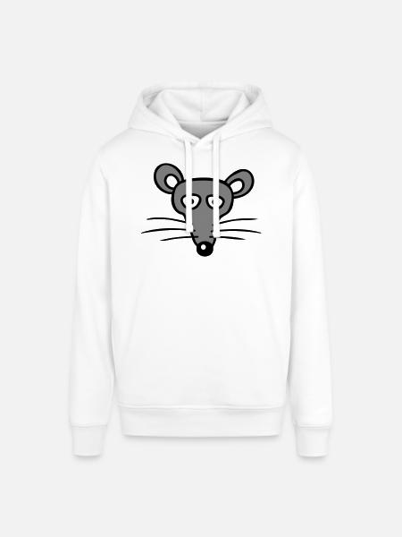 Mus Mus Sød Lille Rotte Gnaver Venlig - Stanley/Stella SOUNDER unisex hoodie - hvid