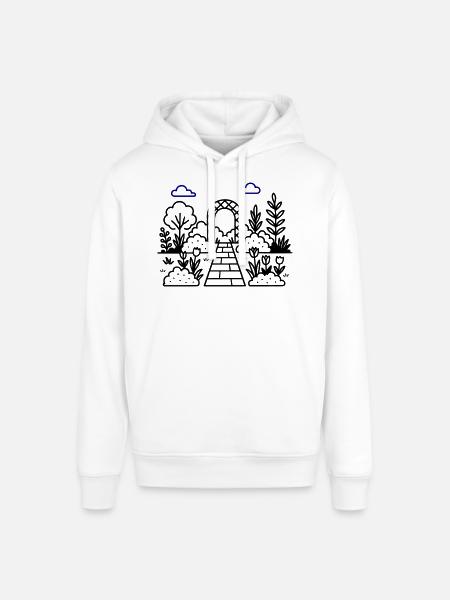 Garden Nursery Logo - Stanley/Stella SOUNDER Unisex Hoodie - white