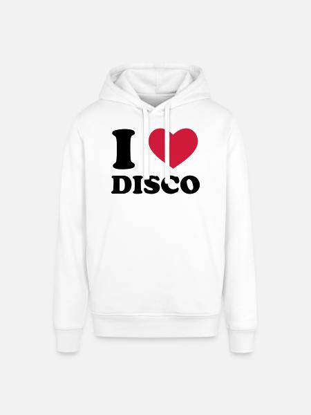 I Love Disco - Stanley/Stella Unisex Hoodie SOUNDER - Weiß
