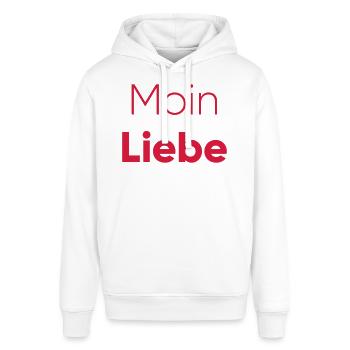 Liebe ist stärker als Hass - Stanley/Stella Unisex Hoodie SOUNDER - Weiß - Vorne - Alina (178cm) & Michal (187cm)