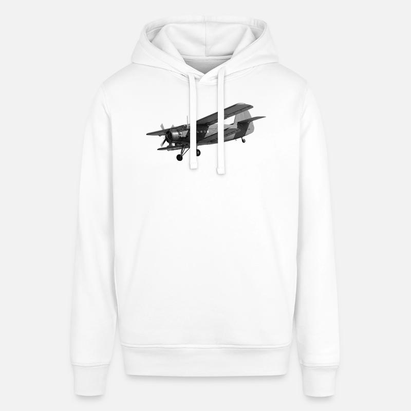 Flugzeug AN2 Doppeldecker Propeller Oldtimer - Stanley/Stella Unisex Hoodie SOUNDER - Weiß