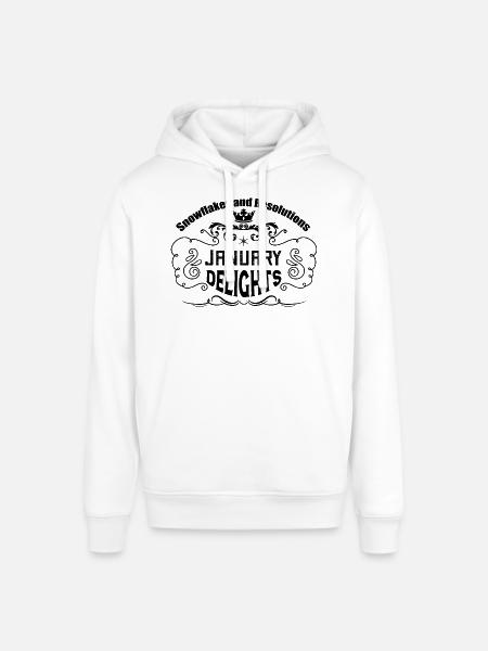 Snowflakes and Resolutions: January Delights. - Stanley/Stella SOUNDER Unisex Hoodie - white