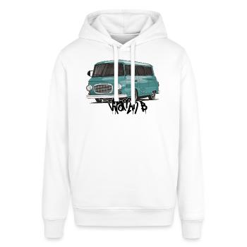 Barkas B1000 // Illustration - Stanley/Stella Unisex Hoodie SOUNDER - Weiß - Vorne - Alina (178cm) & Michal (187cm)