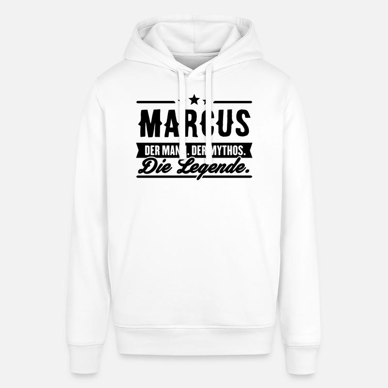 Mann Mythos Legende Marcus - Stanley/Stella Unisex Hoodie SOUNDER - Weiß