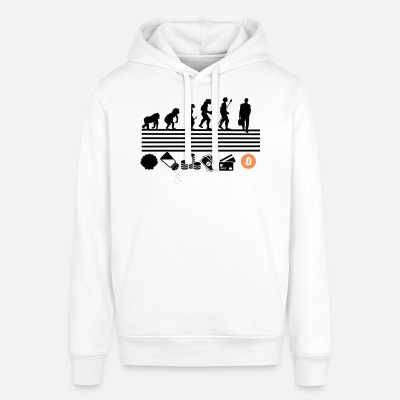 évolution bitcoin - Sweat à capuche SOUNDER Stanley/Stella Unisexe - blanc