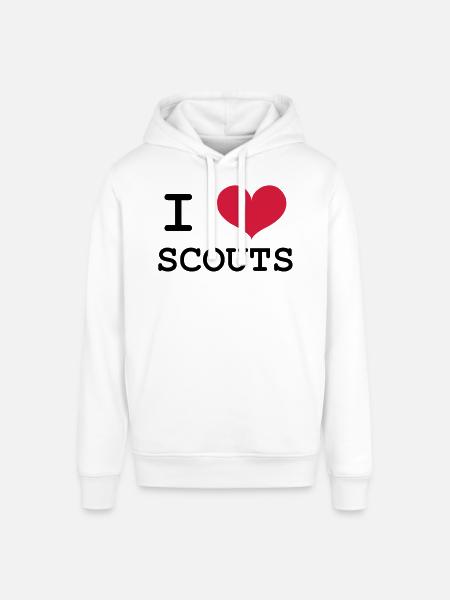 I Love Scouts - Stanley/Stella Unisex Hoodie SOUNDER - Weiß