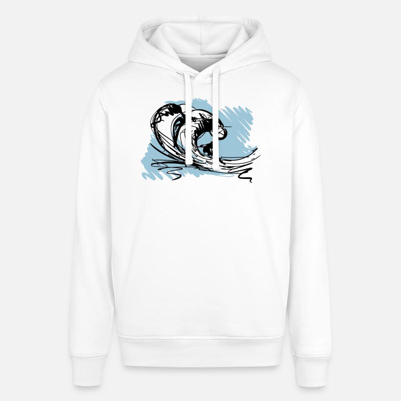 Baril de surf - Sweat à capuche SOUNDER Stanley/Stella Unisexe - blanc