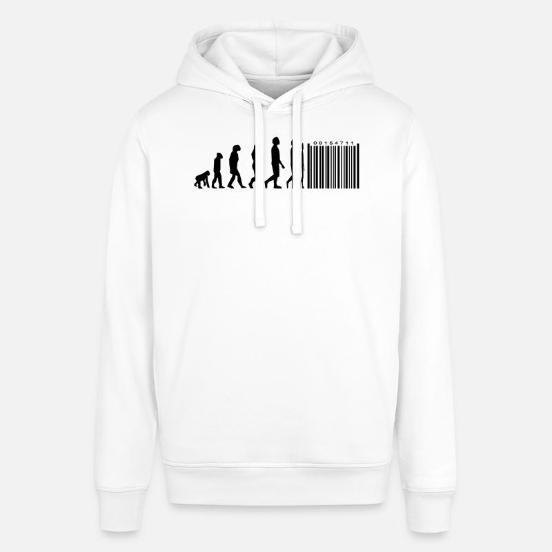 Evolution code à barres - Sweat à capuche SOUNDER Stanley/Stella Unisexe - blanc