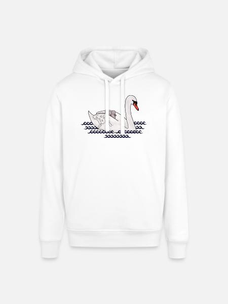 Swan with cubs - Stanley/Stella SOUNDER Unisex Hoodie - white