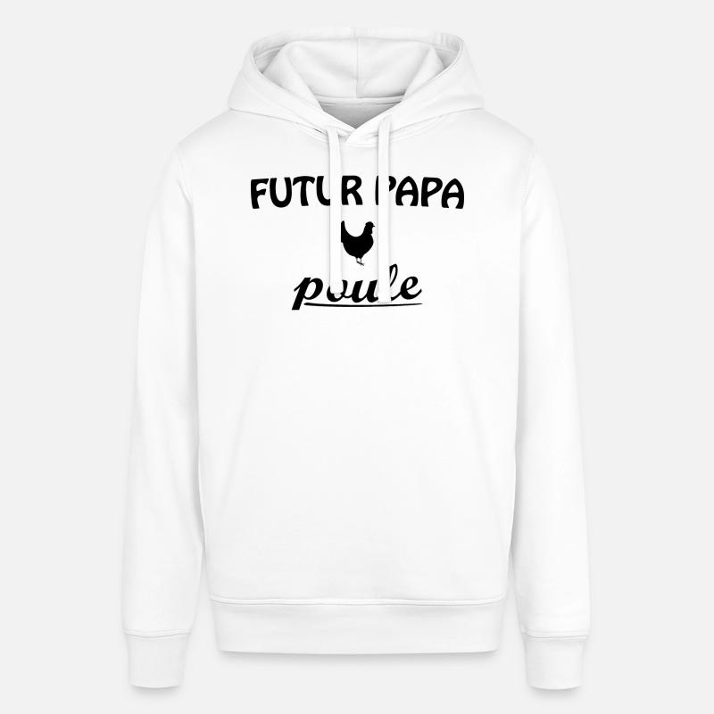 Futur Papa Poule - Sweat à capuche SOUNDER Stanley/Stella Unisexe - blanc