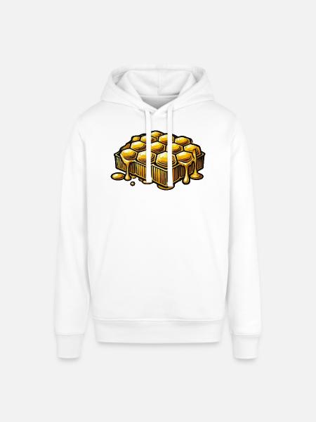 Honeycomb Honey - Stanley/Stella SOUNDER Unisex Hoodie - white