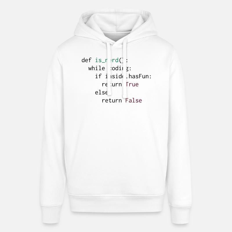 Python Definition von Nerd - Stanley/Stella Unisex Hoodie SOUNDER - Weiß