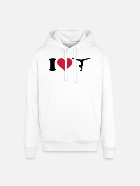I love Gymnastik Turnen - Stanley/Stella Unisex Hoodie SOUNDER - Weiß