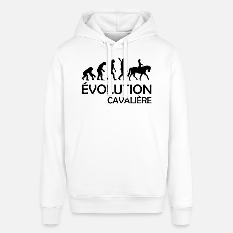 evolution cavaliere / humour cavalière - Sweat à capuche SOUNDER Stanley/Stella Unisexe - blanc