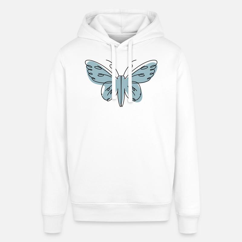 Papillon de conception abstraite - Sweat à capuche SOUNDER Stanley/Stella Unisexe - blanc