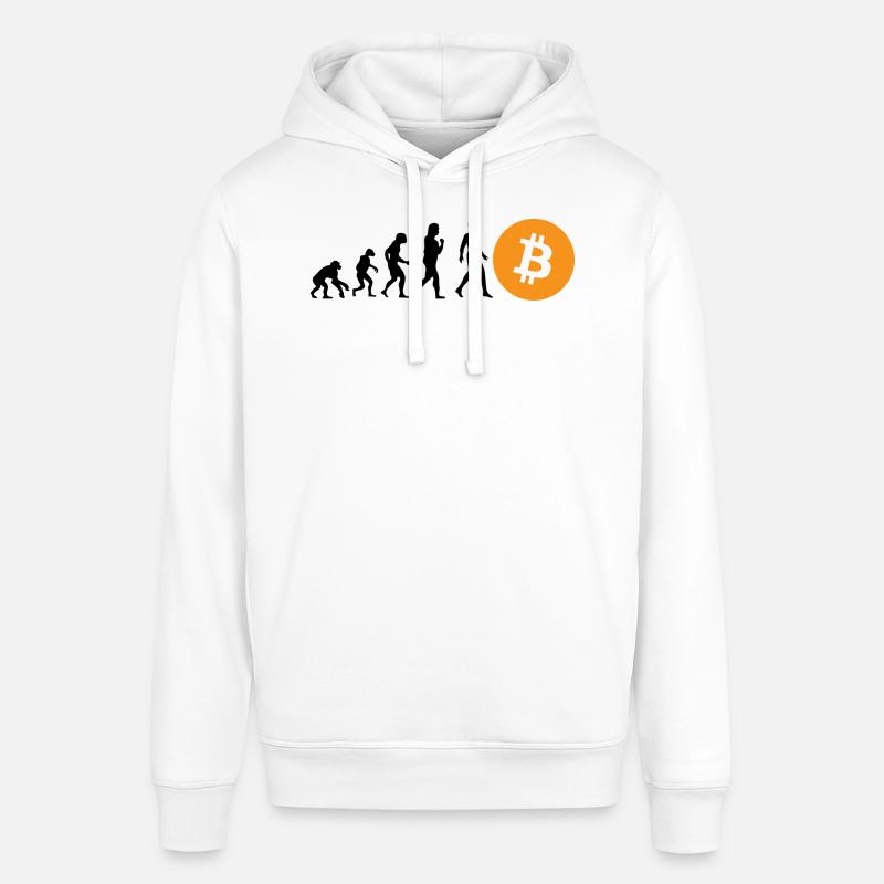 Évolution cryptographique du BTC Bitcoin - Sweat à capuche SOUNDER Stanley/Stella Unisexe - blanc