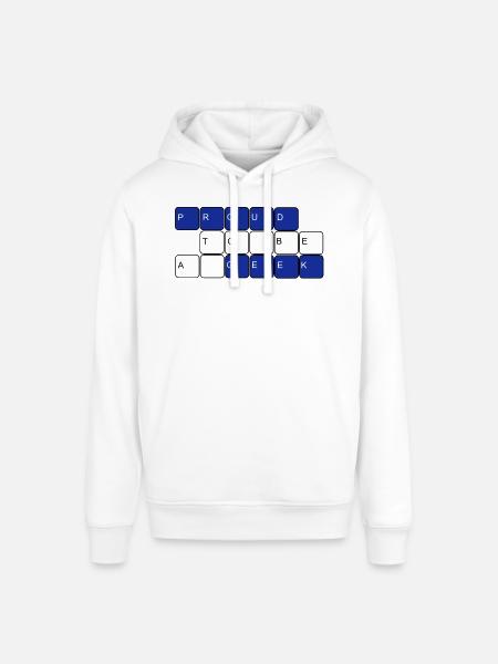 I'am en nørd, jeg er en nørd, freak, nørd, nørd, - Stanley/Stella SOUNDER unisex hoodie - hvid