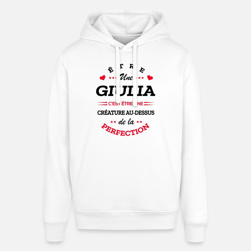 GIULIA PARFAITE - NOM GIULIA - Sweat à capuche SOUNDER Stanley/Stella Unisexe - blanc