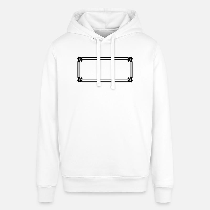 Rectangular frame with ornaments - Stanley/Stella SOUNDER Unisex Hoodie - white