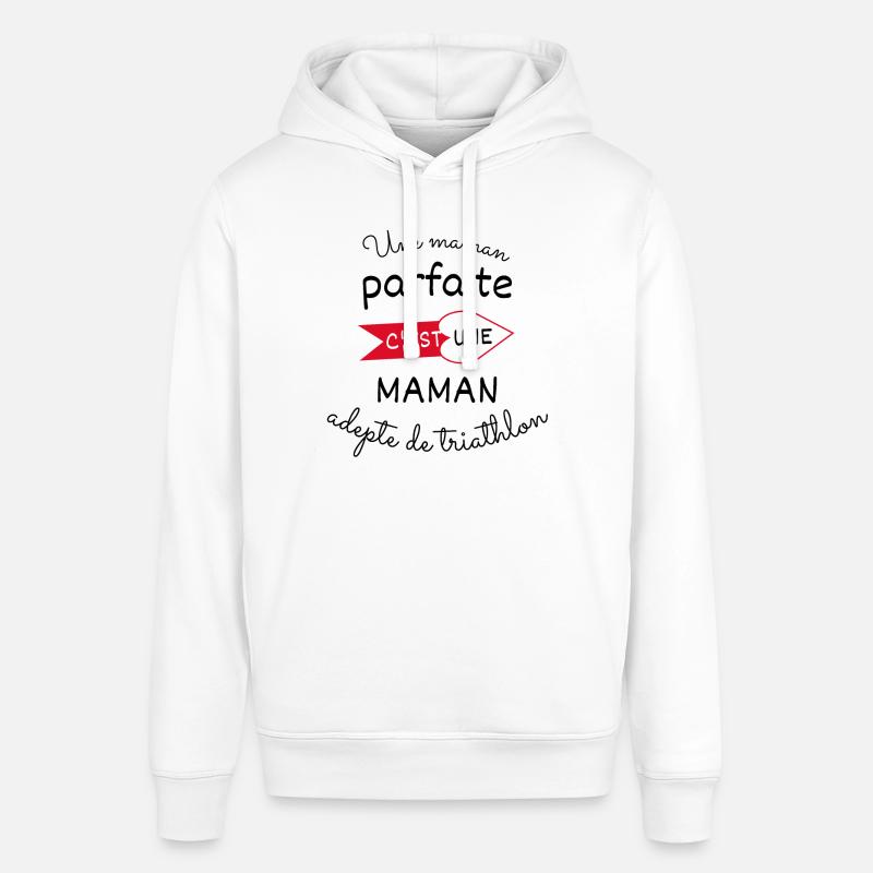 maman parfaite, maman adepte de triathlon - Sweat à capuche SOUNDER Stanley/Stella Unisexe - blanc