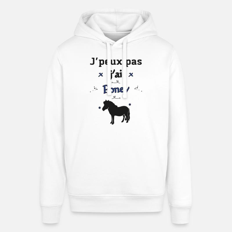 J'peux pas j'ai Poney - Sweat à capuche SOUNDER Stanley/Stella Unisexe - blanc