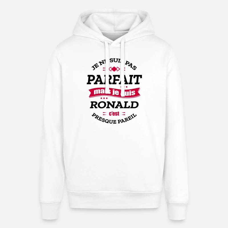 RONALD PARFAIT - PRENOM RONALD - Sweat à capuche SOUNDER Stanley/Stella Unisexe - blanc