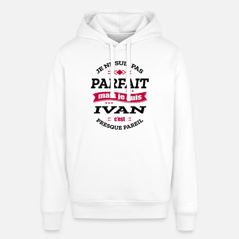 IVAN PARFAIT - PRENOM IVAN - Sweat à capuche SOUNDER Stanley/Stella Unisexe - blanc